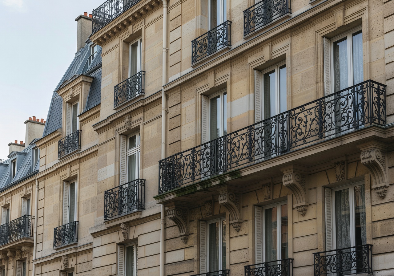 Elegant architectural detail Paris