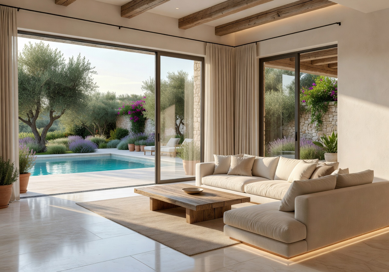 Modern Mediterranean Villa Estate Interior