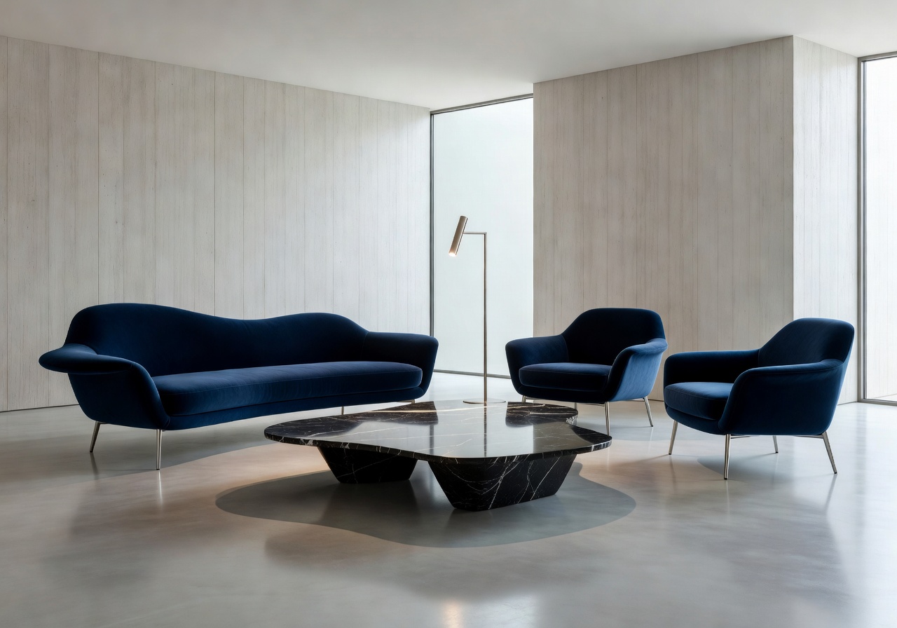 Roche Bobois avant-garde living room setup